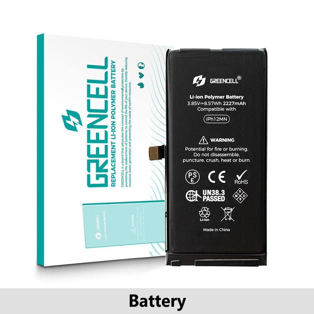 (2227mAh) iPhone 12 mini Replacement Battery with Adhesive Strips (2227mAh) iPhone 12 mini Replacement Battery with Adhesive Strips